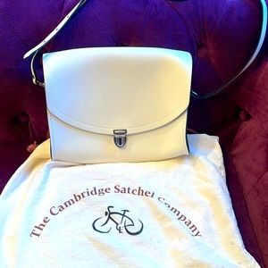 The Cambridge Satchel 🇬🇧crossbody/clutch purse in Winter White Made in England